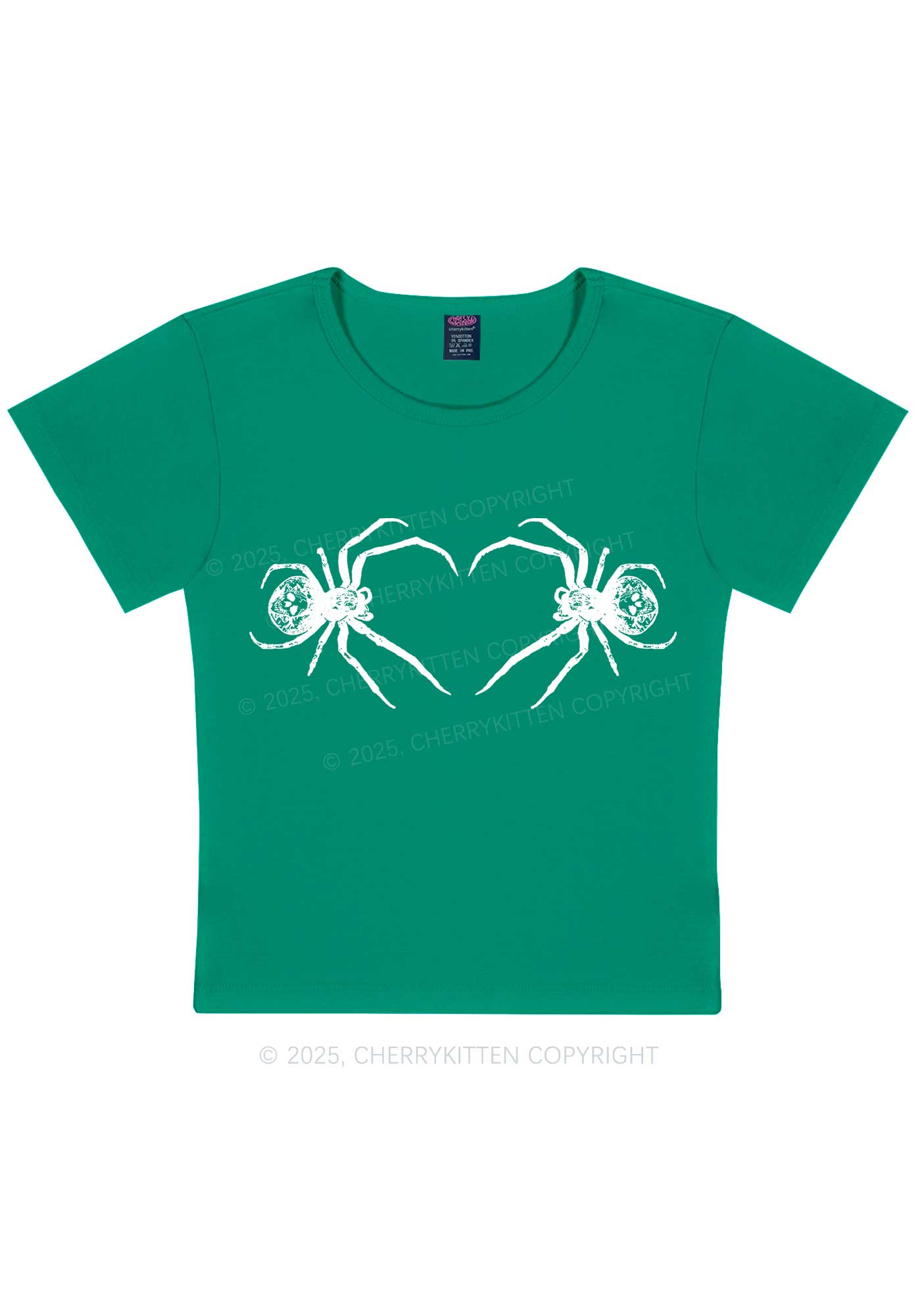 Skull Spider Y2K Baby Tee Cherrykitten