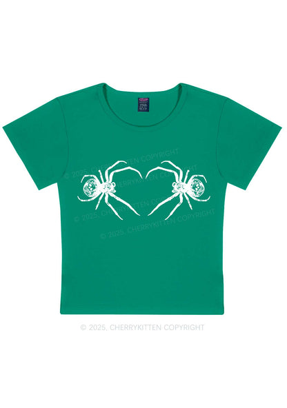 Skull Spider Y2K Baby Tee Cherrykitten
