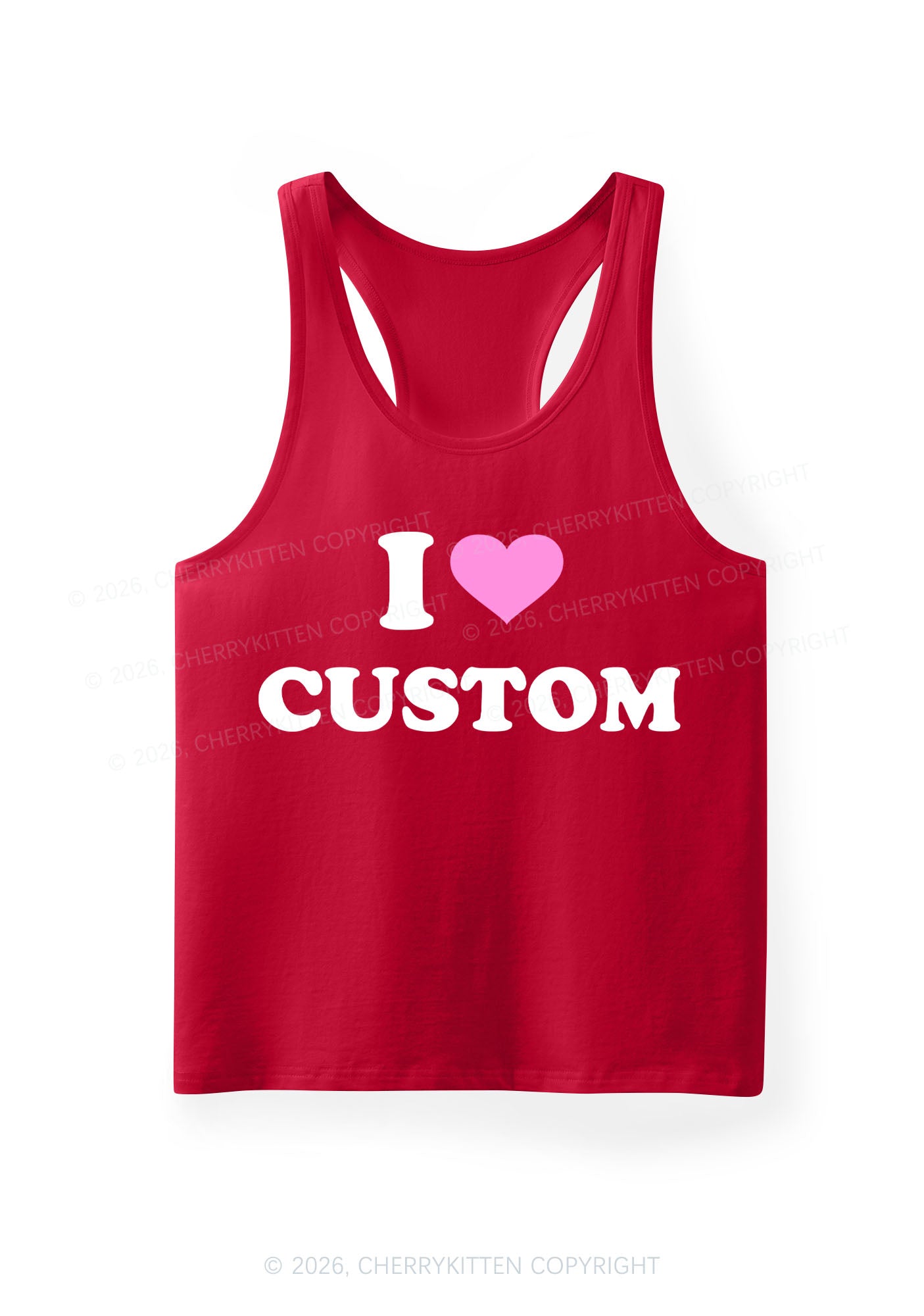 I Love Custom Personalized Y2K Men Racerback Tank Top Cherrykitten