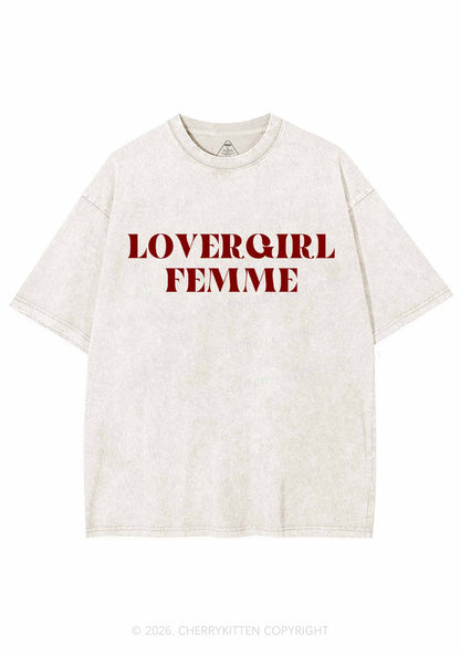 Lovergirl Femme Pride Y2K Shirts Washed Tee Cherrykitten