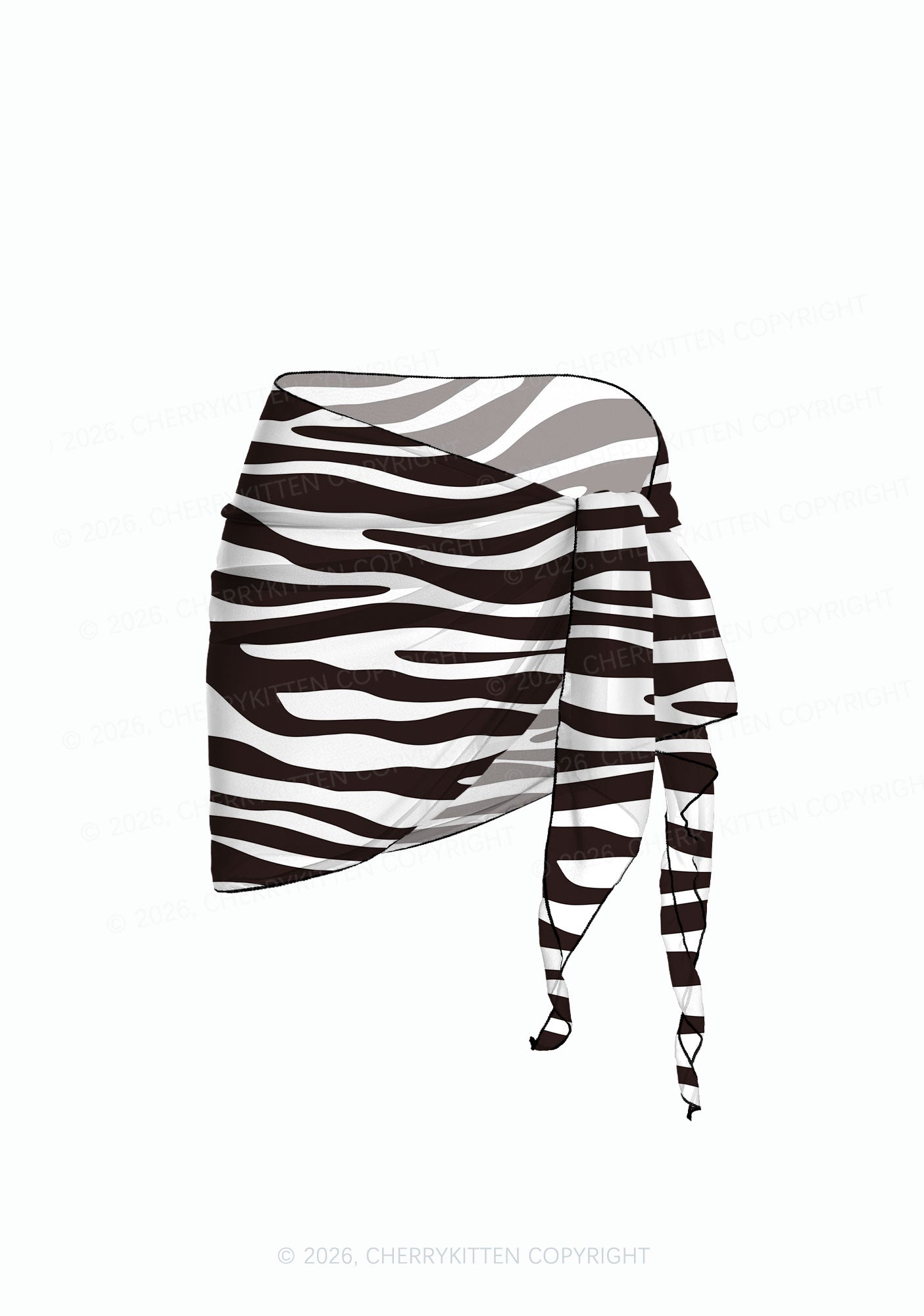 Classic Zebra Stripes Y2K Print Bikini Set Cherrykitten