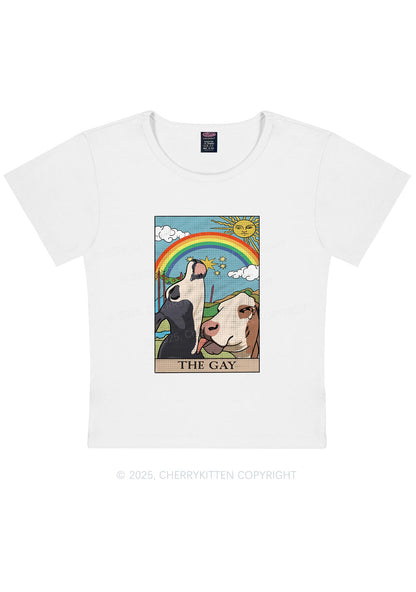 The Gay Pride Y2K Baby Tee Cherrykitten