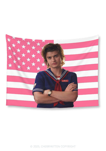 SH Pink Flag Y2K Tapestry Cherrykitten