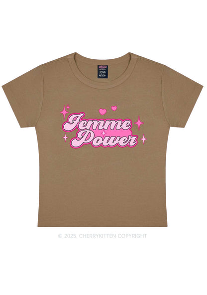 Femme Power Y2K Baby Tee Cherrykitten