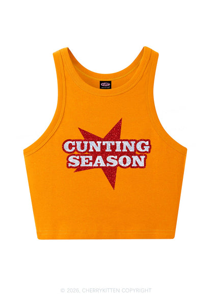 Glitter Cxxting Season Y2K Crop Tank Top Cherrykitten