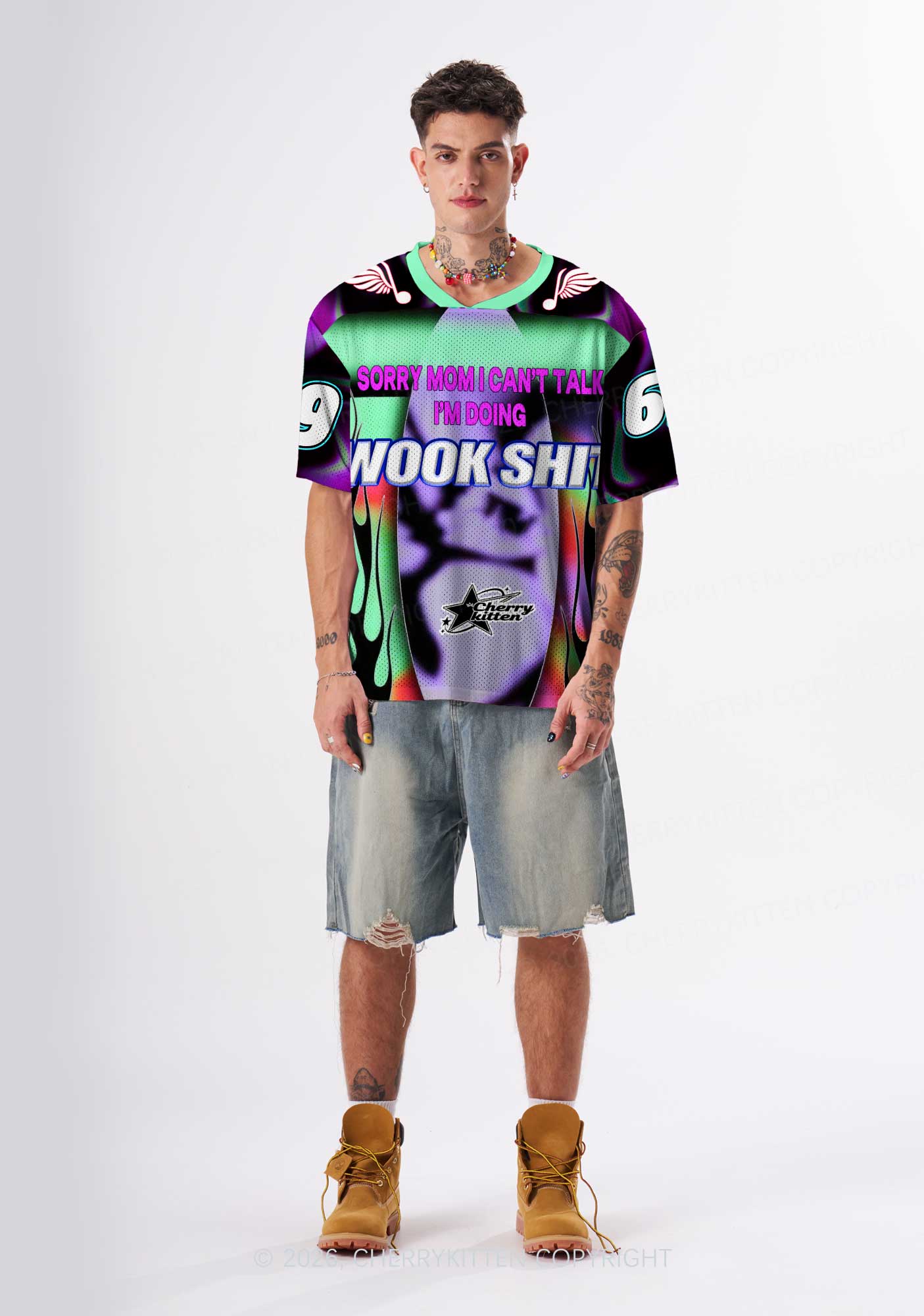 Im Doing Wook Shxt Y2K Sport Jersey Shirts Cherrykitten