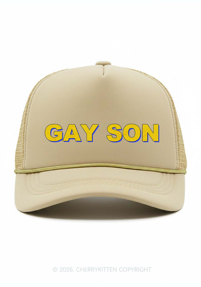 Gay Son Pride Y2K Trucker Hat Cherrykitten