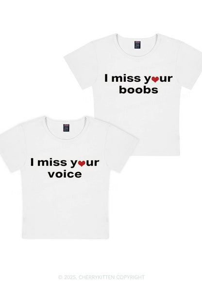 Miss Your Voice Bxxbs Y2K Valentine's Day Baby Tee Cherrykitten