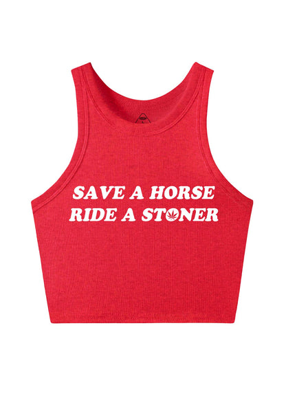 Save Horse Ride Stoner Y2K Crop Tank Top Cherrykitten