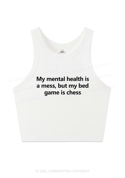 My Mental Health Is Mess Y2K Crop Tank Top Cherrykitten