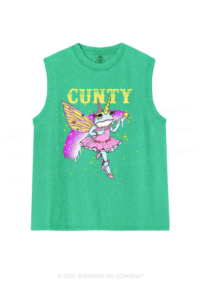 Cxxty Fairy Frog Y2K Washed Muscle Tank Cherrykitten