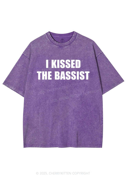 I Kissed The Bassist Y2K Shirts Washed Tee Cherrykitten