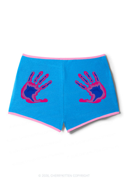 Bisexual Thermal Hands Pride Y2K Booty Shorts Cherrykitten