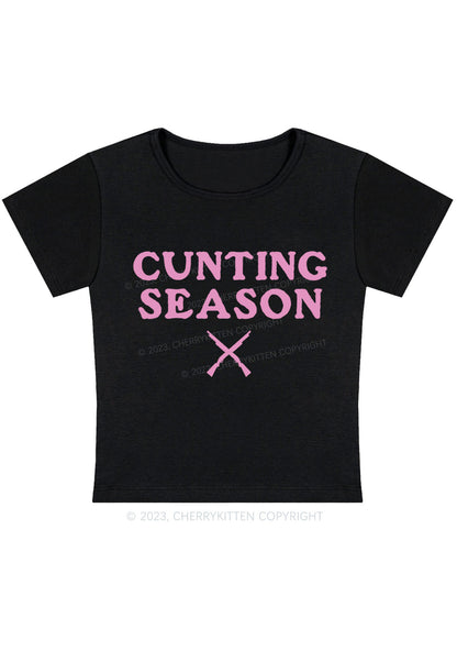 Cunting Season Y2K Baby Tee Cherrykitten