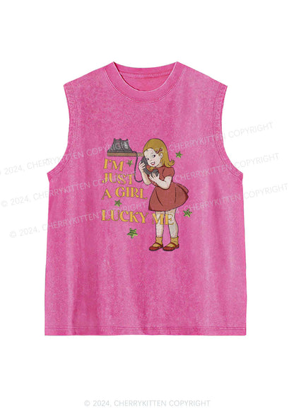 Lucky Me Y2K Washed Tank Cherrykitten