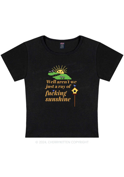 Sunshine Ray Y2K Baby Tee Cherrykitten