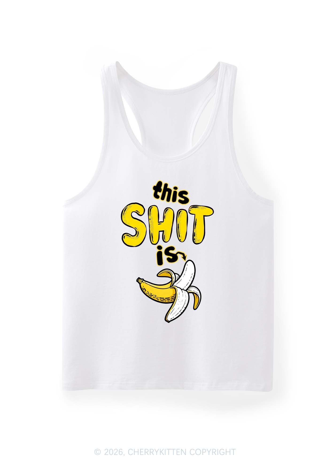 This Shxt Is Banana Y2K Men Racerback Tank Top Cherrykitten