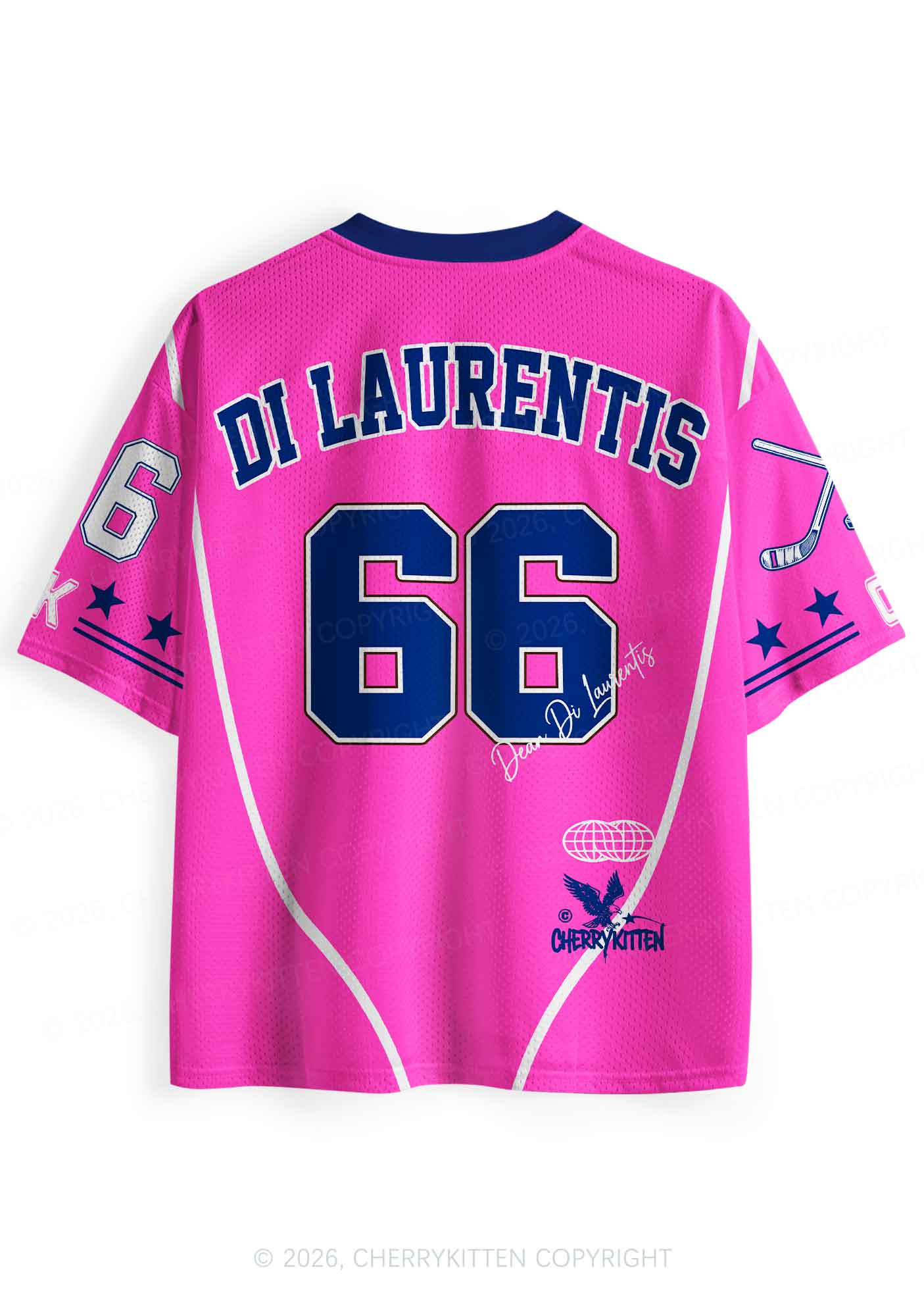 Pink Hockey Team DL Y2K Sport Jersey Shirts Cherrykitten