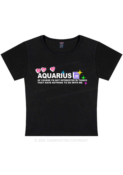 Curvy I'm A Aquarius Y2K Baby Tee Cherrykitten