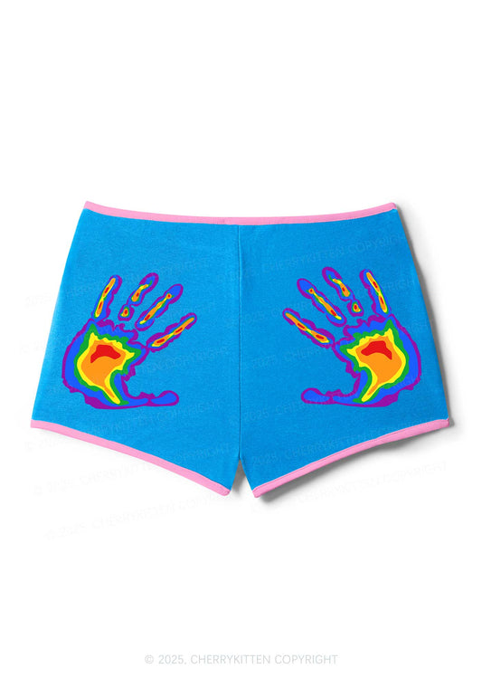 Thermal Hands Pride Y2K Booty Shorts Cherrykitten