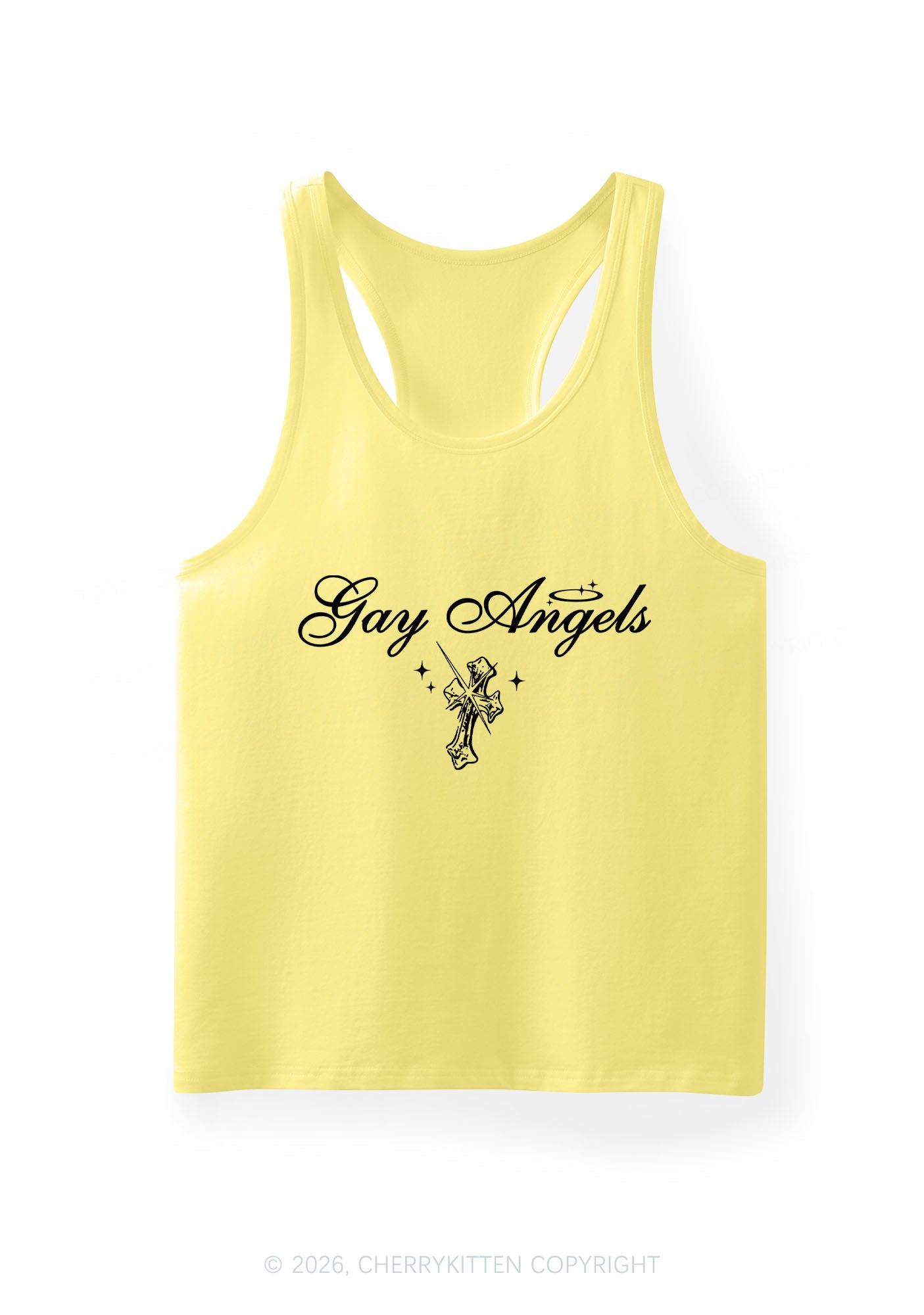 Gay Angels Pride Y2K Men Racerback Tank Top Cherrykitten