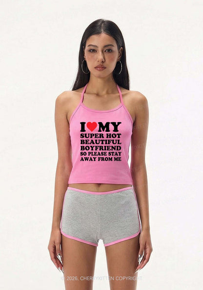 My Super Hot Boyfriend Y2K Halter Neck Cami Cherrykitten