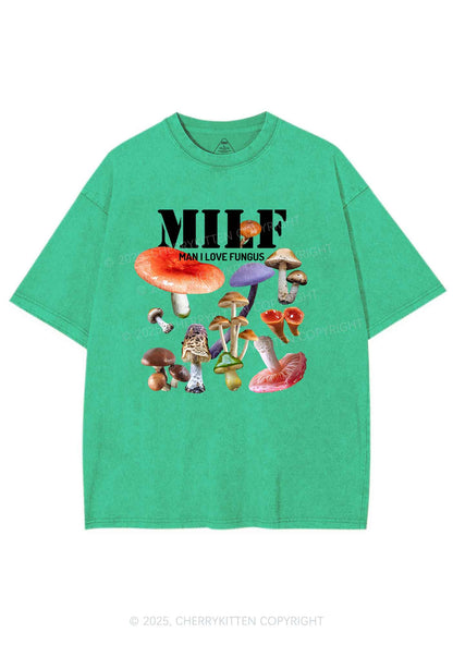 Man I Love Fungus Y2K Shirts Washed Tee Cherrykitten