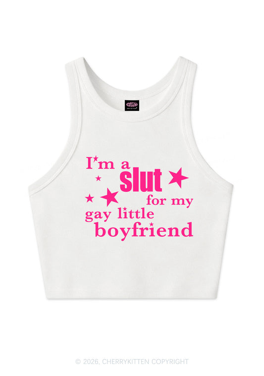 Slxt For My Gay Little BF Pride Y2K Crop Tank Top Cherrykitten