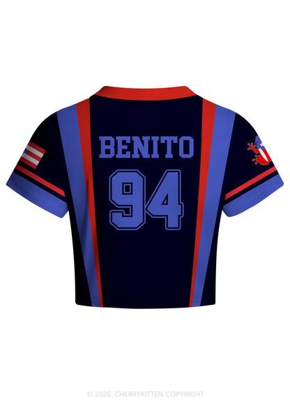 Black Football Bunny Y2K Crop Football Jersey Shirts Cherrykitten