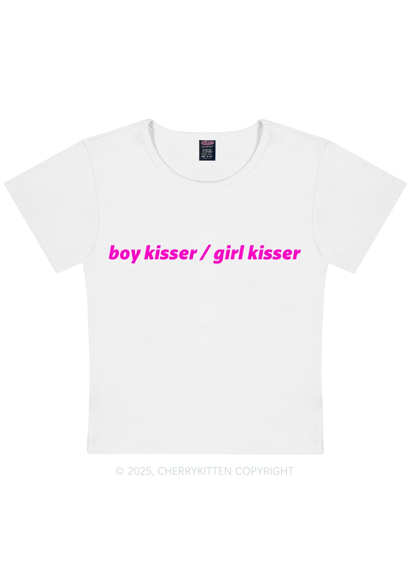 Boy Kisser Girl Kisser Pride Y2K Baby Tee Cherrykitten