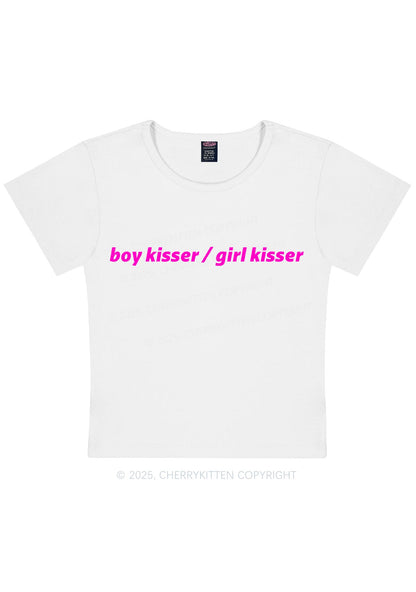 Boy Kisser Girl Kisser Pride Y2K Baby Tee Cherrykitten