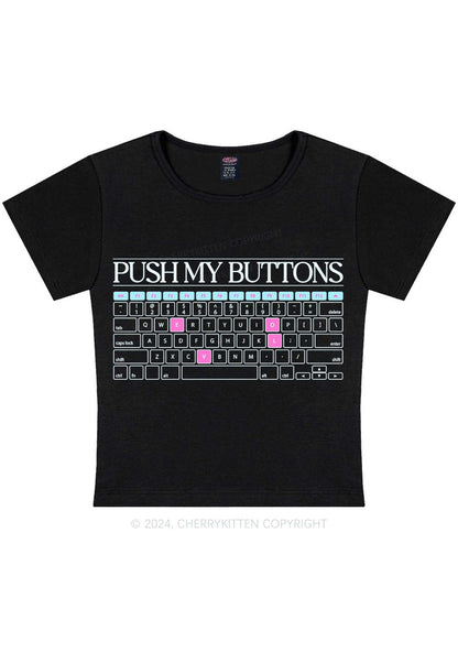 Curvy Push My Buttons Y2K Baby Tee Cherrykitten