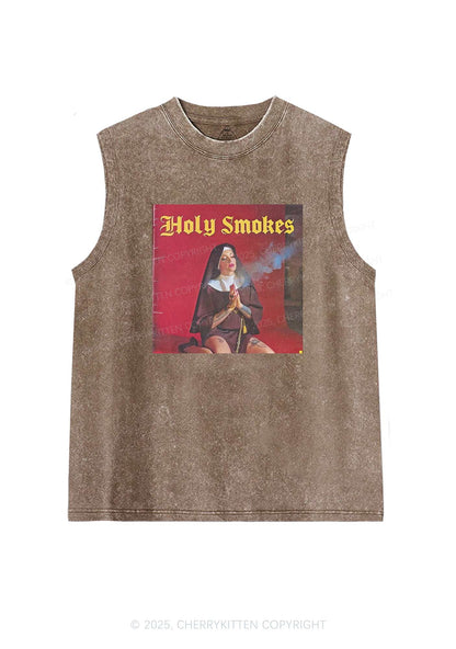 Holy Smokes Y2K Washed Tank Cherrykitten