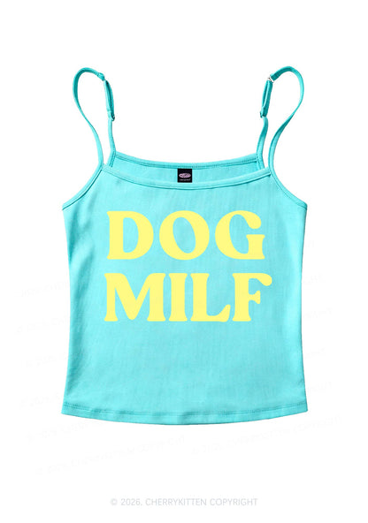 Pale Yellow Dog Mxxf Y2K Spaghetti Strap Cami Cherrykitten