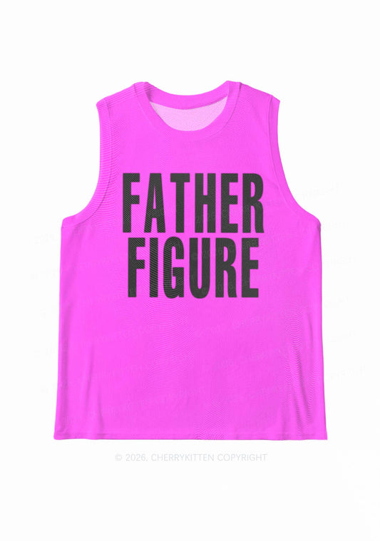 Hot Pink Father Figure Y2K Mesh Muscle Tank Cherrykitten