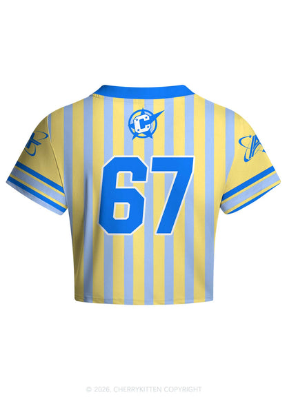 Mommy Needs A Cigarette Y2K Crop Football Jersey Shirts Cherrykitten