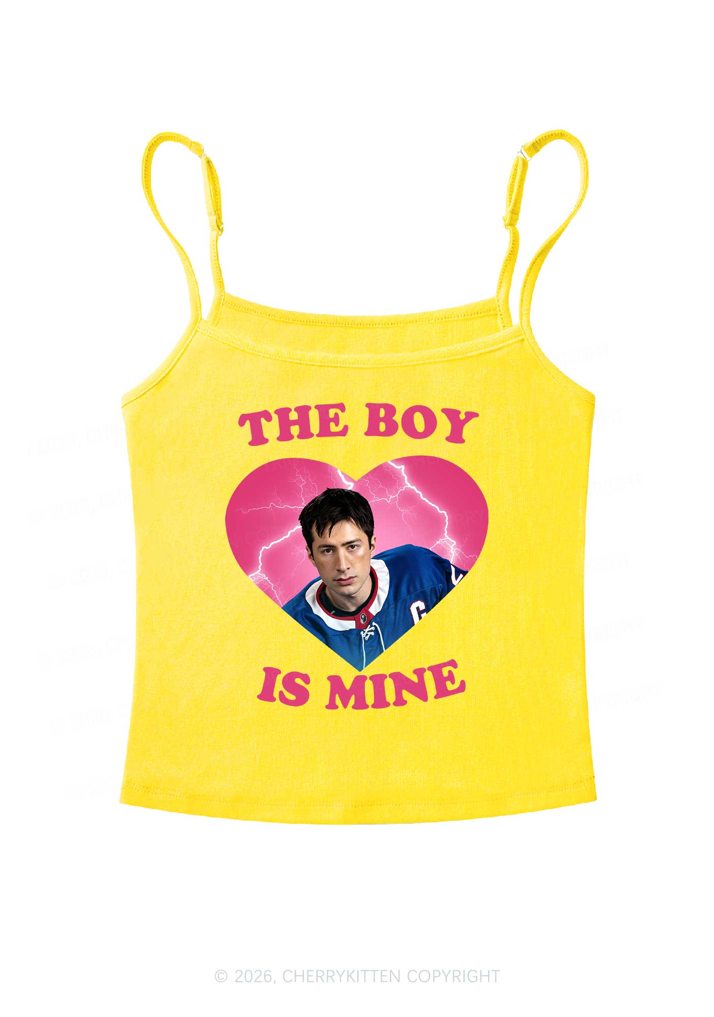 The Boy Is Mine HR Y2K Spaghetti Strap Cami Cherrykitten