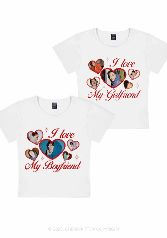 Custom Boyfriend Girlfriend Photos Y2K Valentine's Day Baby Tee Cherrykitten