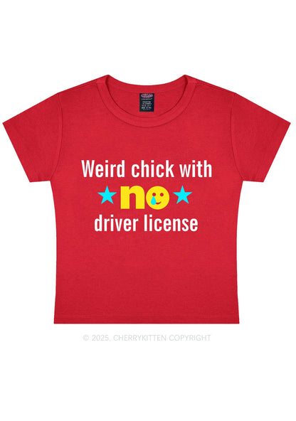 Weird Chick Y2K Baby Tee Cherrykitten