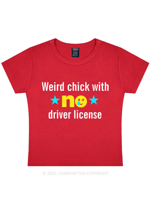 Weird Chick Y2K Baby Tee Cherrykitten