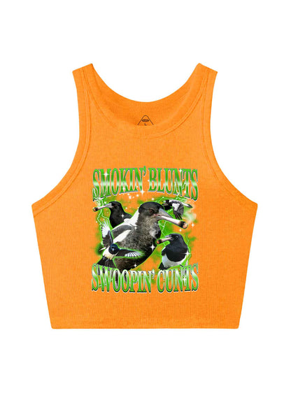Smokin Blunts Swoopin Cxxts Y2K Crop Tank Top Cherrykitten