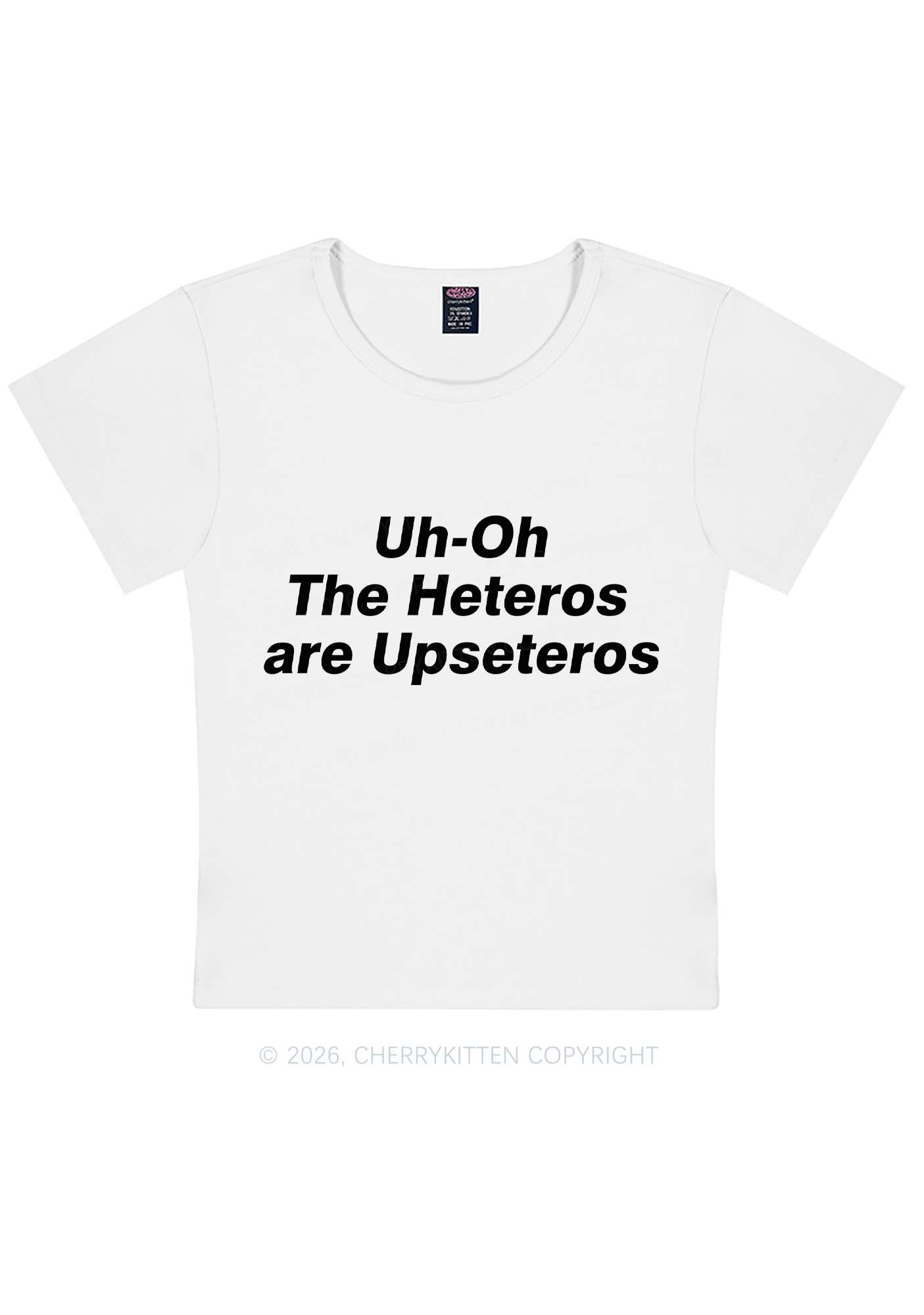 The Heteros Are Upseteros Pride Y2K Baby Tee Cherrykitten