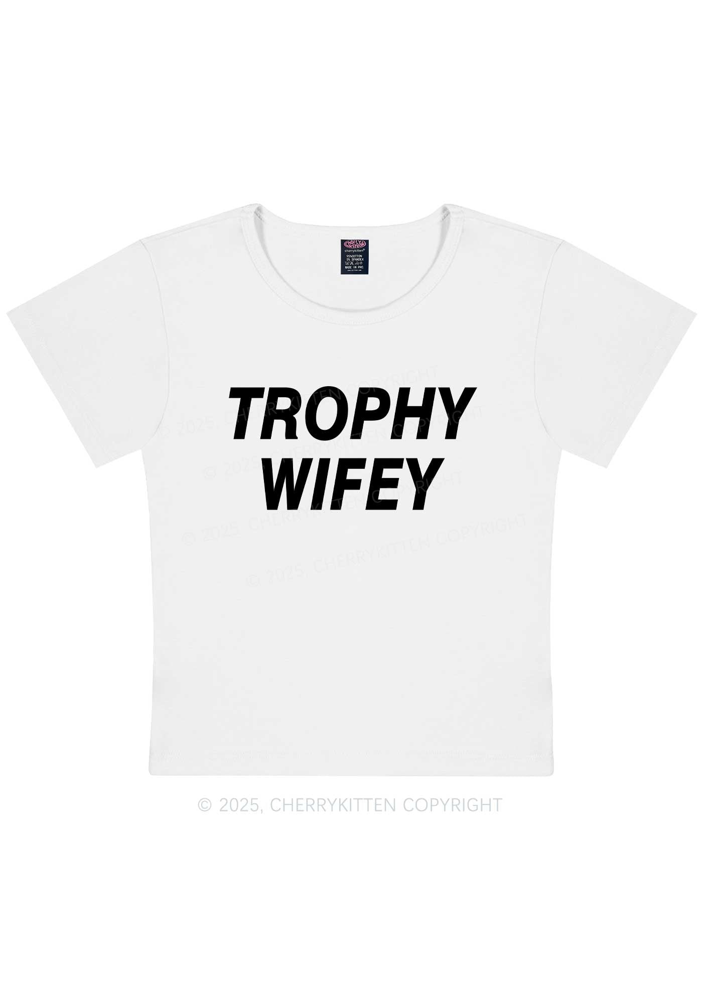 Trophy Wifey Y2K Baby Tee Cherrykitten