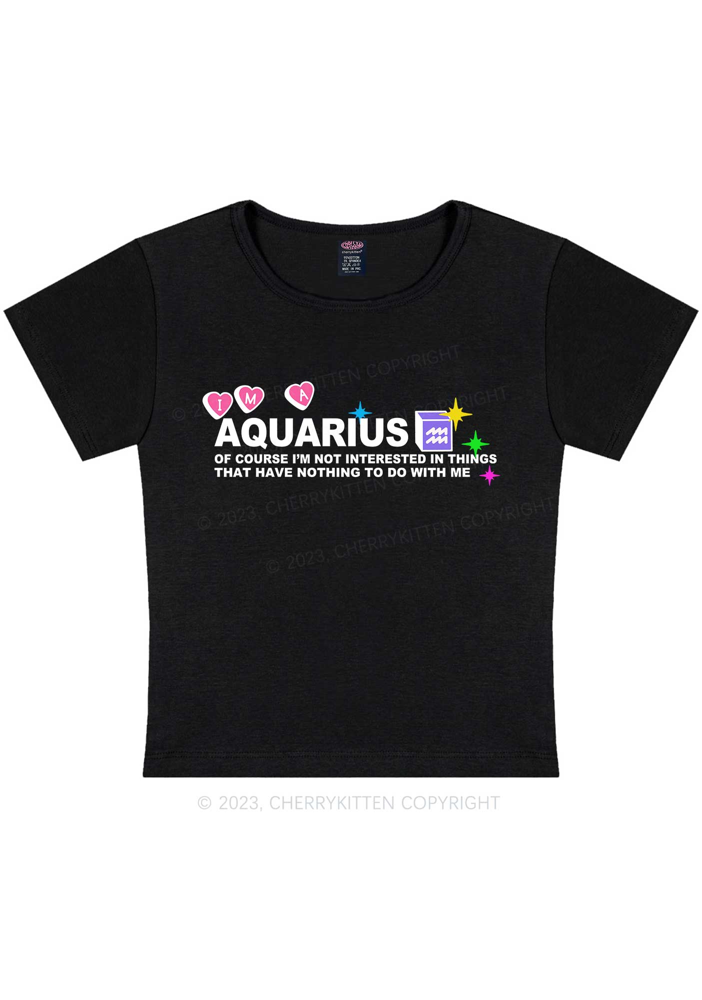 I'm A Aquarius Y2K Baby Tee Cherrykitten