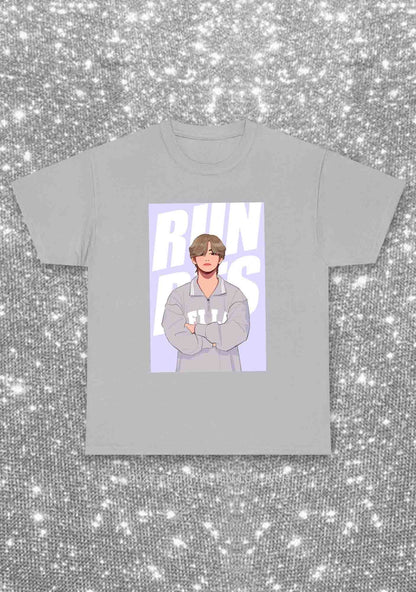 Run Bangtan Kpop Y2K Chunky Shirt Cherrykitten