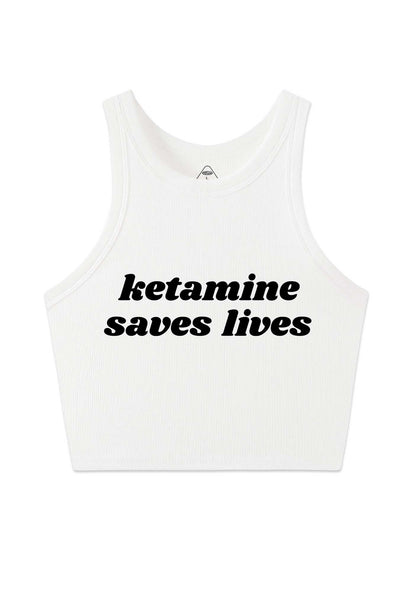 Kxxamine Saves Lives Y2K Crop Tank Top Cherrykitten