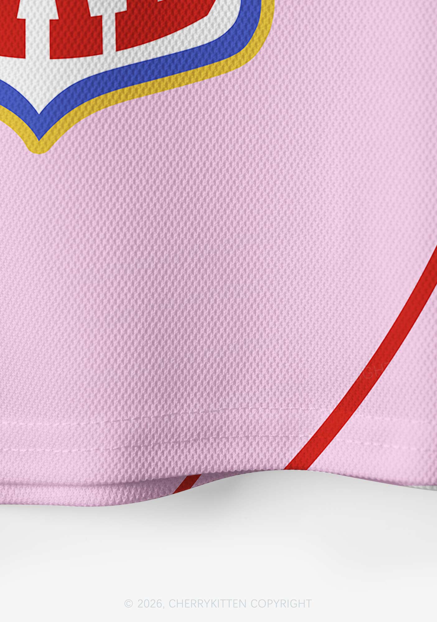 Pink Football Bunny Y2K Crop Sport Jersey Shirts Cherrykitten