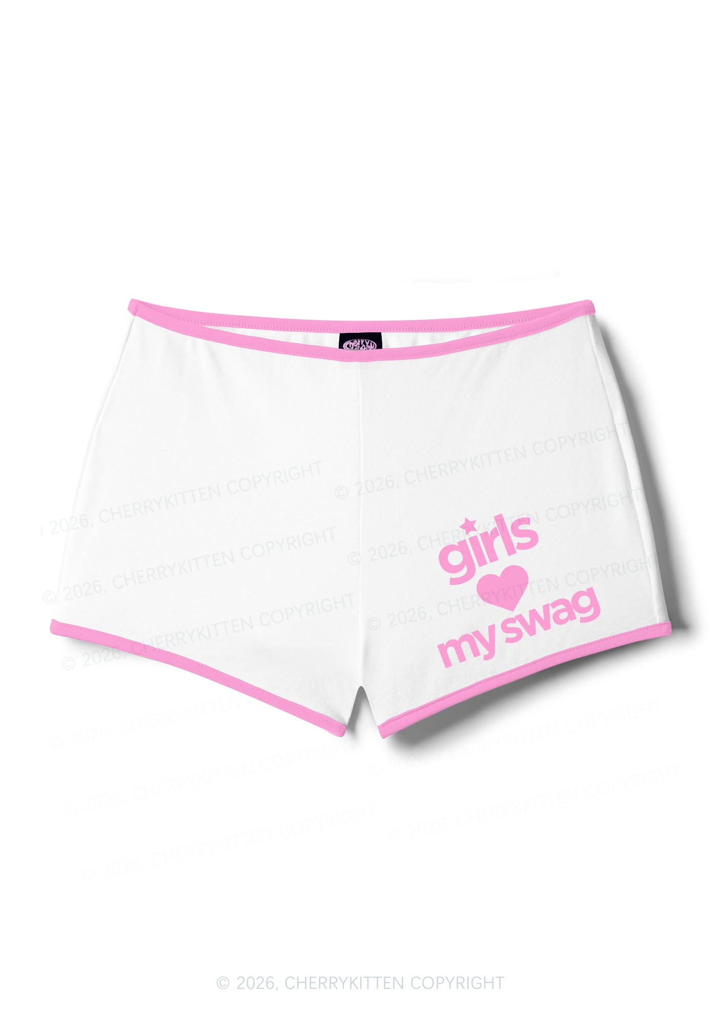 Girls Love My Swag Pride Y2K Booty Shorts Cherrykitten