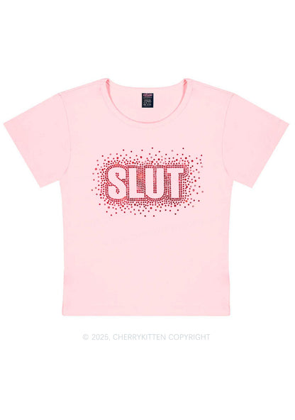 Rhinestone Special Slxt Y2K Baby Tee Cherrykitten