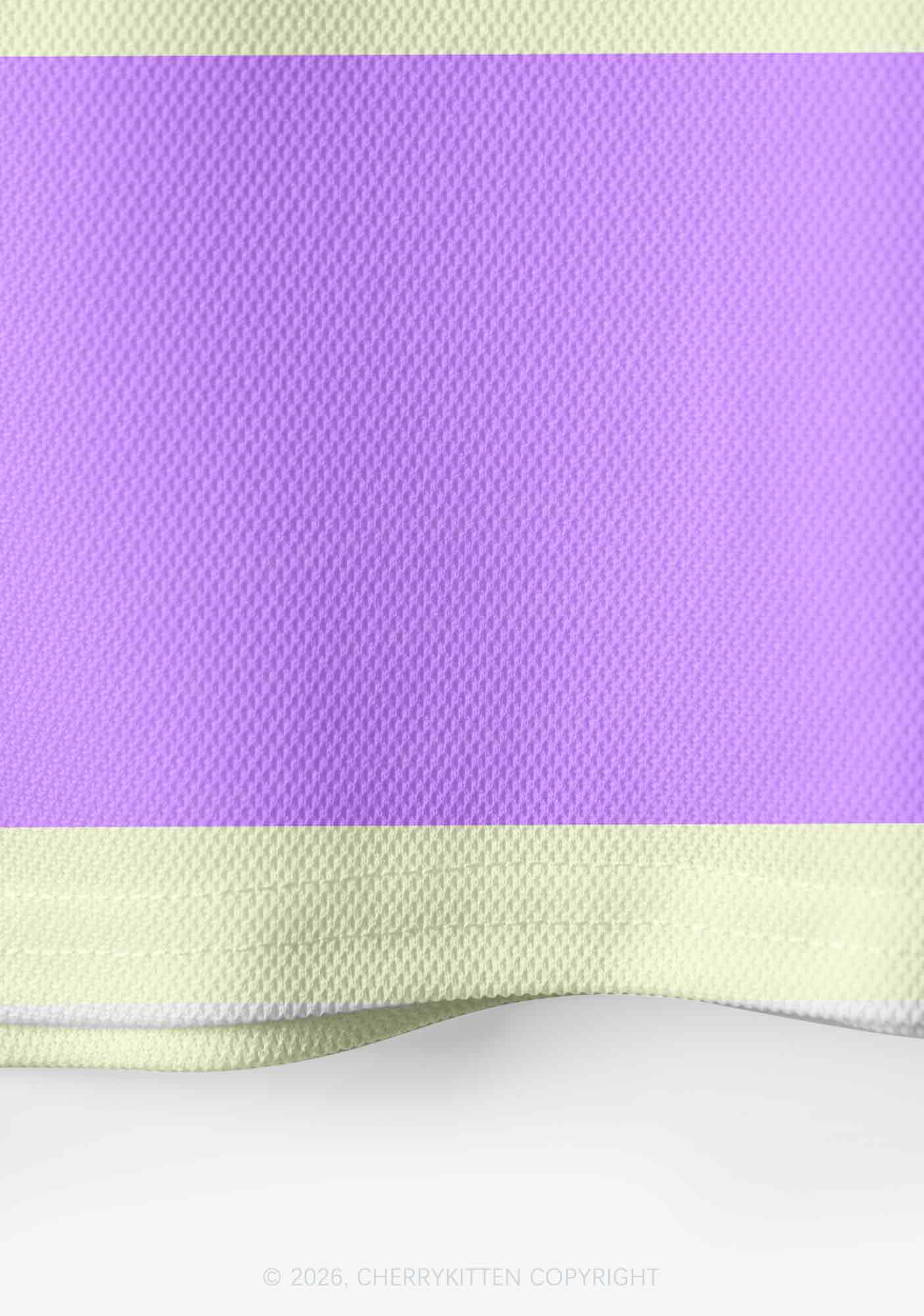 Purple Faggot Stripes Pride Y2K Crop Sport Jersey Shirts Cherrykitten